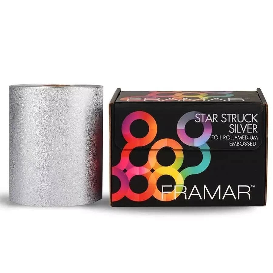 Framar Star Struck Silver Embossed Foil Roll Medium ( 5" x 320') Winter Sale !