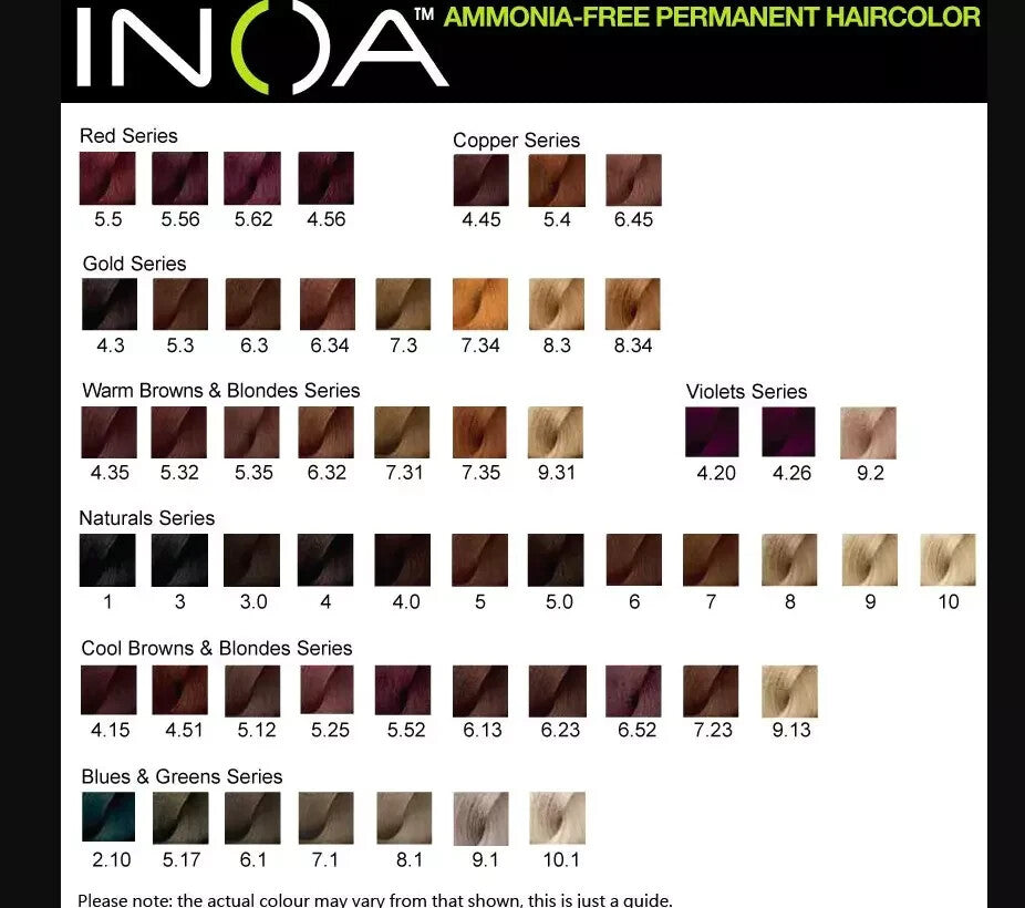 L'Oreal INOA  Hair Colour Permanent Ammonia Free 60ml