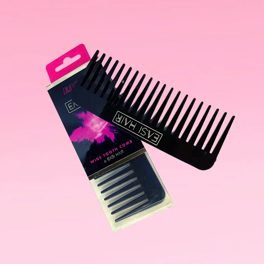 easi hair wide tooth comb black