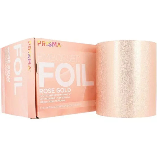 Prisma Embossed Foil  Rose Gold 120mm x 100M