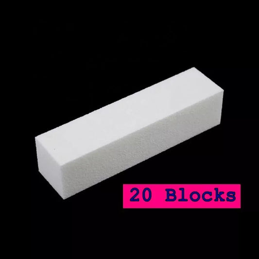 sibel nails white blocks 20 pack