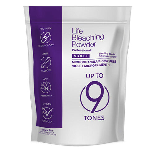 FarmaVita Life Bleaching Powder Violet Aluminium Bag 500g 9 tones